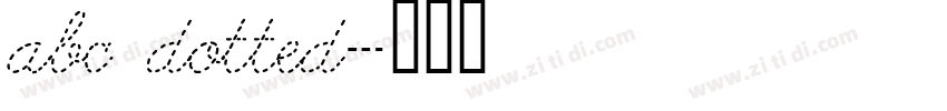 abc dotted字体转换